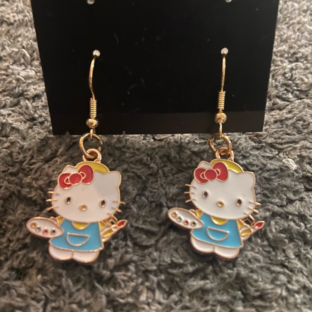 Handcrafted Hello kitty earrings (pick one) - Picture 3 of 13